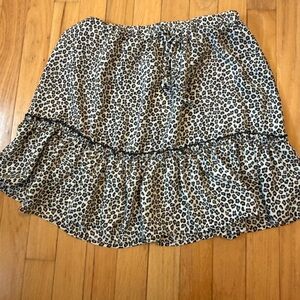 🎊NWTS🎊Francesca's Collections Beige Brown Black Leopard Print Mini Skirt